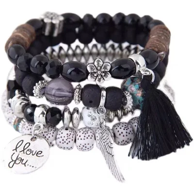 I Love You Bracelet Set Wristband couple Gift mens women valentine day