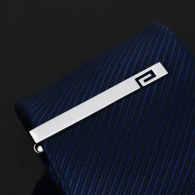Men Metal Silver Color Tie Clip For Men Wedding Necktie Tie Clasp Clip Gentleman Ties Bar Crystal Tie Pin For Men's Accessories